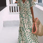 Audrey - Printed Short Sleeve Maxi Dress
