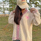 Adele - Embroidered V-neck sweater for women