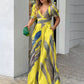 Adelina - Printed V-neck jumpsuit