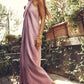 Everett - Summery pink linen dress with half sleeves