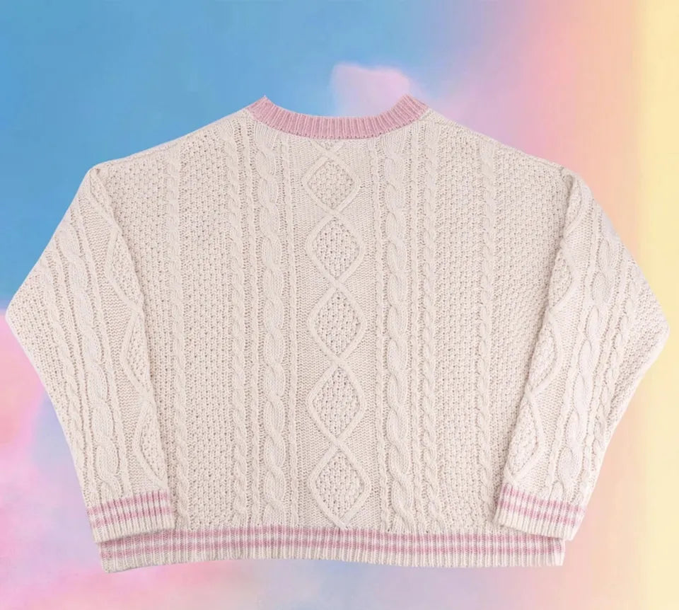 Adele - Embroidered V-neck sweater for women