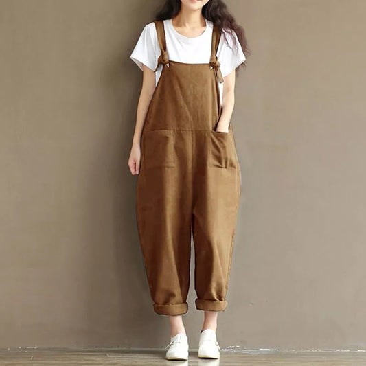 Celeste - Loose cotton jumpsuit with pockets