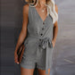 Celeste - Casual jumpsuit with V-neckline