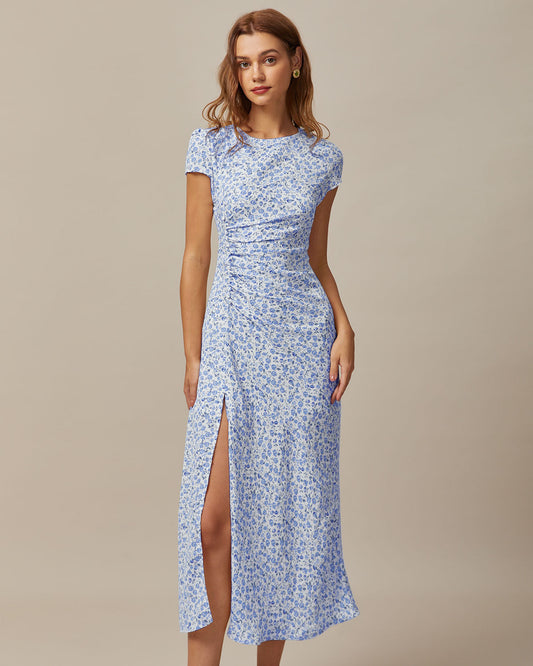 Evelyn | Floral Slit Dress