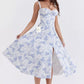 Gretchen - Lace-Up Corset Midi Dress