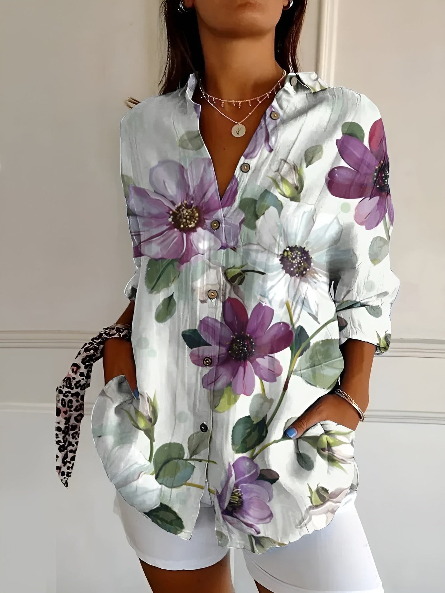 Amara - Lightweight floral print blouse