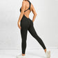 Angela - Sporty jumpsuit with hollowed out back and scrunch look