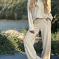 Lorraine - Long sleeve top and wide leg pants