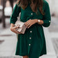 Jacqueline - Rolled Collar Tie Sleeve Shirt Dress