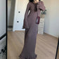 Laura - Knitted maxi dresses with ruffles