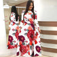 Clara - Retro dress with long sleeves and floral print