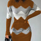 Hilda - Fashionable knitted mini dress with print