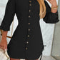 Lottie - Long Sleeve Shirt Dress with Turn-Down Collar and Button Closure