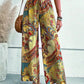 Bessie - High Waist Digital Print Trousers