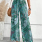 Bessie - High Waist Digital Print Trousers