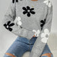 Florie - Knitted sweater with floral print