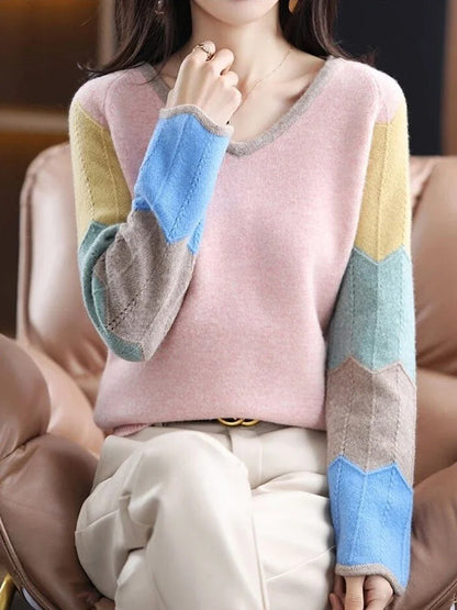 Matilda - Loosely knitted V-neck sweaters