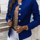 Martha - Elegant O-neck blazer jacket with long sleeves