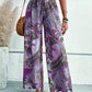 Bessie - High Waist Digital Print Trousers