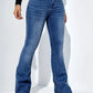 Rosie - High Waist Flared Denim Trousers