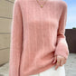 Agatha - Women's Long Sleeve Round Neck Cashmere Sweater