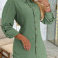 Lottie - Long Sleeve Shirt Dress with Turn-Down Collar and Button Closure