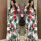 Clara - Retro dress with long sleeves and floral print