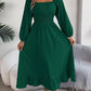 Alice - Long Sleeve Square Neck Dress with Ruffled Edge