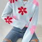 Florie - Knitted sweater with floral print