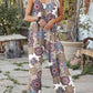 Greta - Sleeveless jumpsuit with print
