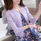 Isabel - Elegant knitted sweater with single mother-of-pearl button