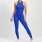 Angela - Sporty jumpsuit with hollowed out back and scrunch look