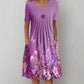 Marlene - Pleated mini dress with floral pattern