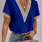 Lucinda - Lace blouse with V-neck