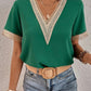 Lucinda - Lace blouse with V-neck