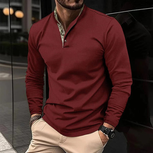 Hugo Polo - Stylish Longsleeve Polo With Colored Collar