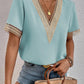 Lucinda - Lace blouse with V-neck
