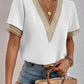 Lucinda - Lace blouse with V-neck