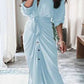 Harlet - Summer Bandage Mode Knopf gerüschtes Kleid