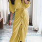 Harlet - Summer Bandage Mode Knopf gerüschtes Kleid
