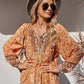 Vintage Boho Summer Blouse with Floral Print and Long Sleeves – Sana